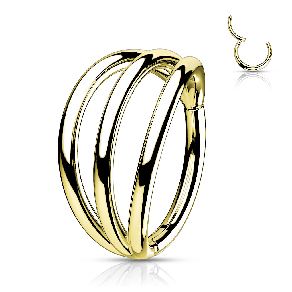 Implant Grade Titanium Hinged Segment Triple Hoop Ring